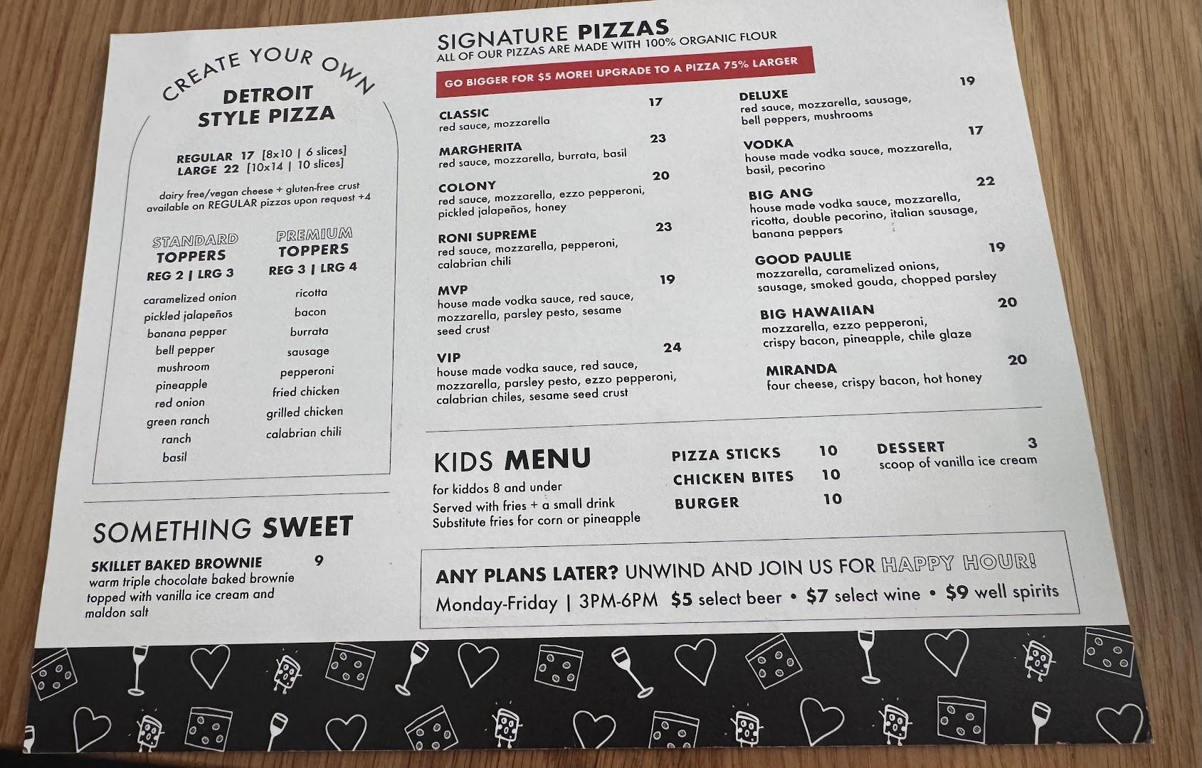 Emmy Squared Pizza: Athens Menu image 3